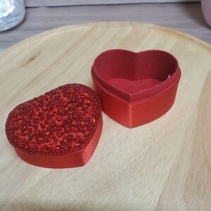 Katherine's Collection Beaded Embroidered Heart Box Valentine's Day New